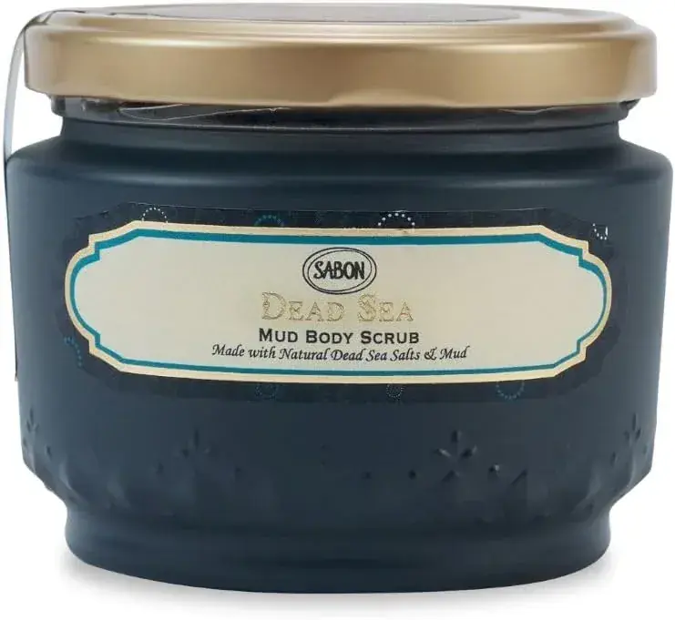 Sabon Black Body Scrub with Dead Sea Salt, Aromatic Green, 320g