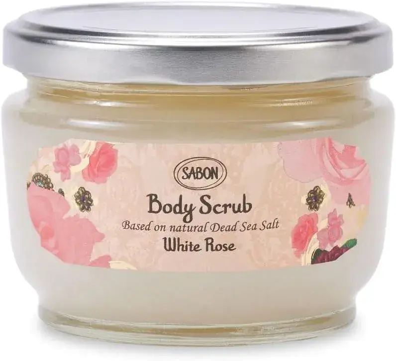Sabon White Rose Body Scrub Exfoliating Cream for Skin 11.3 oz