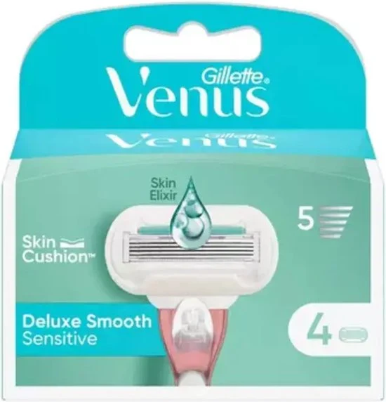 Gillette Venus Rasierklingen, Deluxe Smooth Sensitive, 4 St