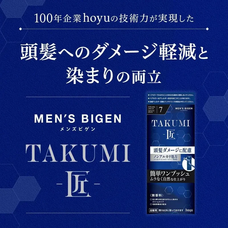 Bigen Mens Men Gray Hair Colorant 1 Count Natural Black Dye