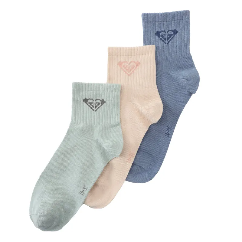 3 paires de socquettes Roxy - Jaune