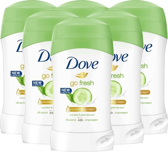 Dove Go Fresh Cucumber Green Tea Deodorant Vrouw - 6 x 40 ml