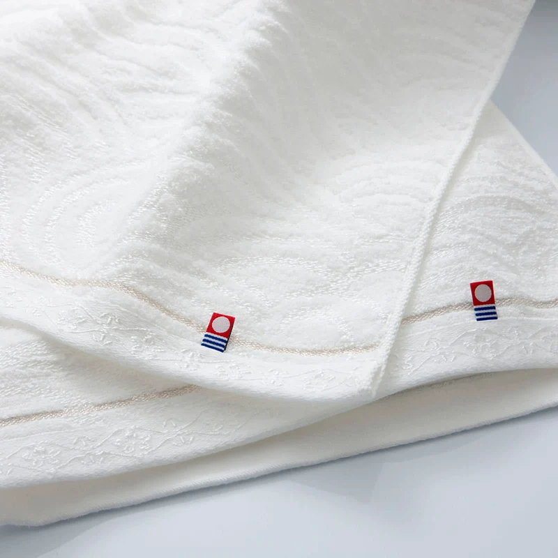 Stylem Takisada-Osaka Imabari White Cotton Bath Towels Set 60x110cm (set of 2)