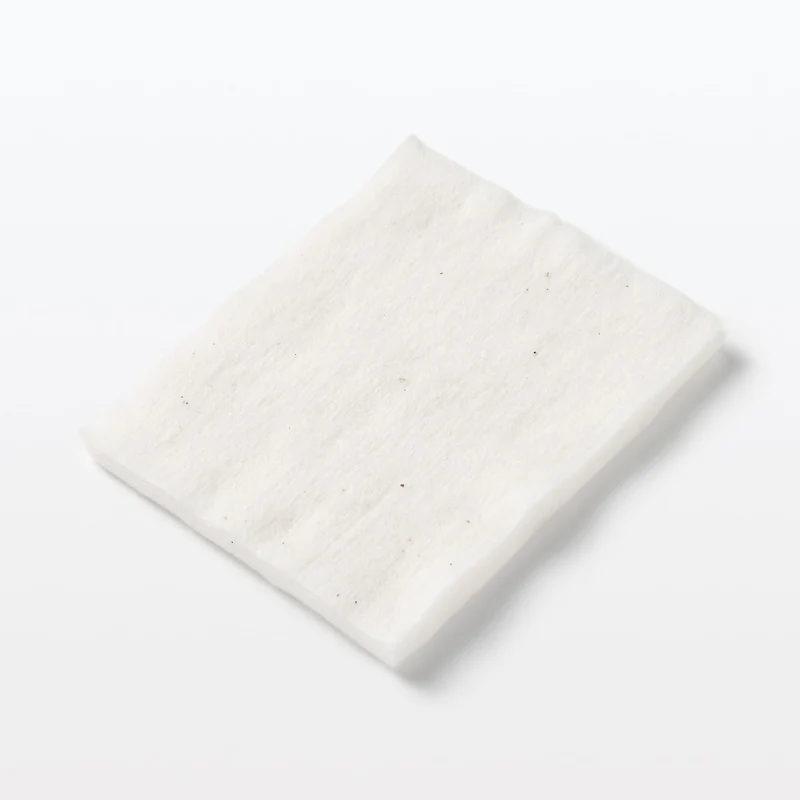 Muji Unbleached Ecru Cotton Pads for Face Large 90x70mm 88 Pcs