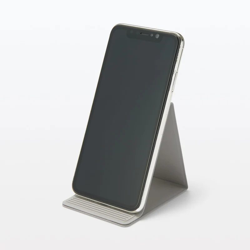 MUJI Folding Smartphone Stand 72×93×8 mm Light Gray