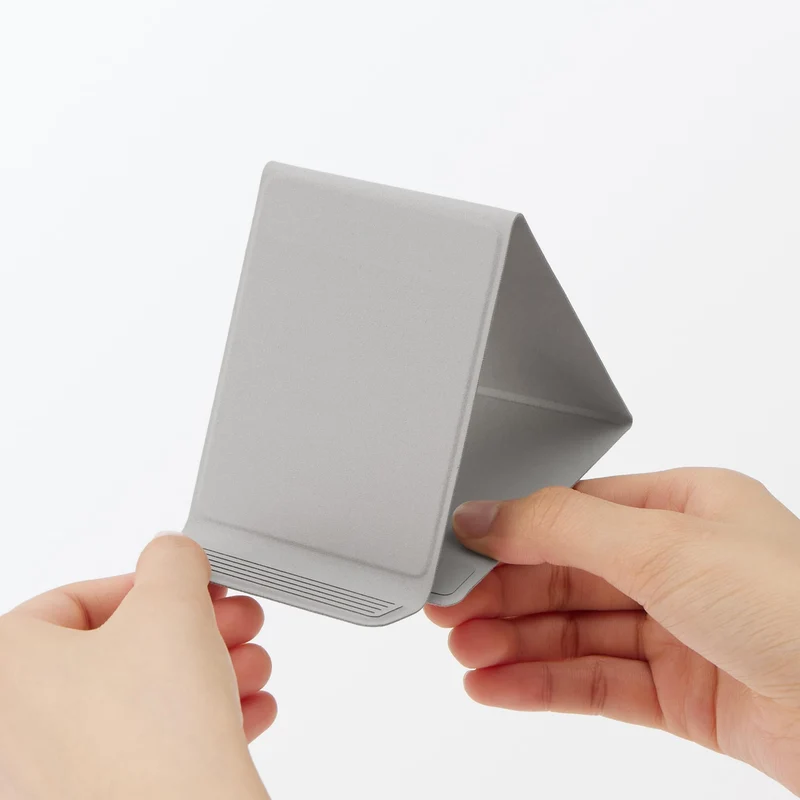 MUJI Folding Smartphone Stand 72×93×8 mm Light Gray