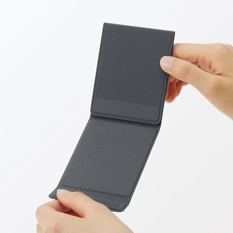 MUJI Foldable Smartphone Stand 72×93×8 mm Dark Gray
