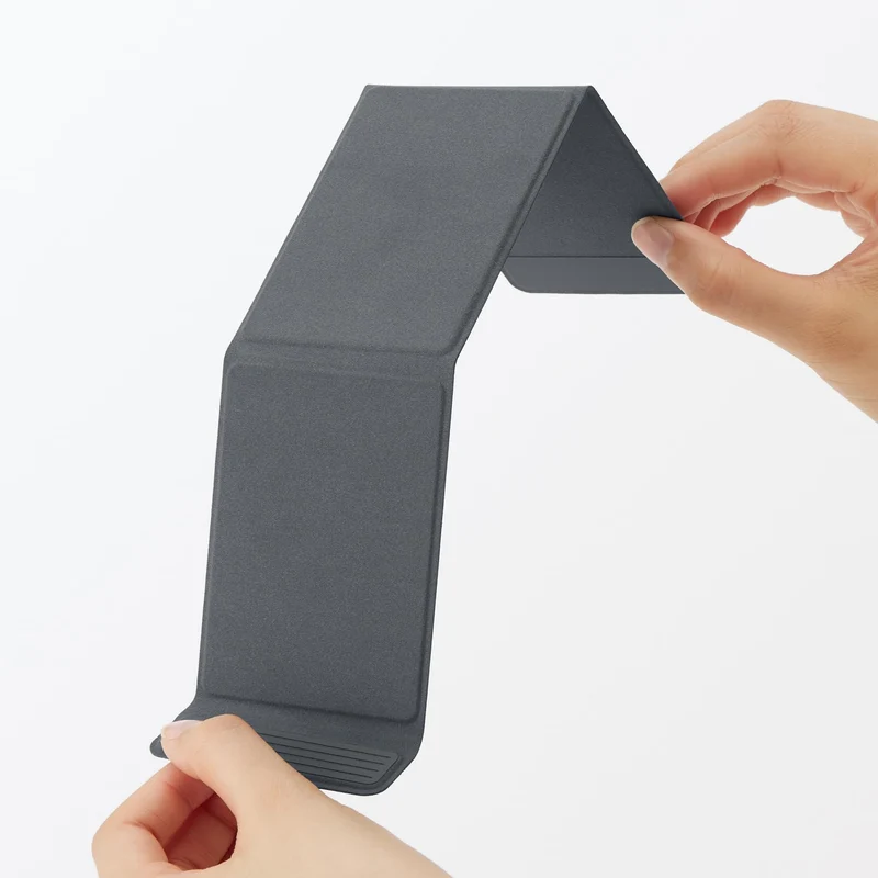 MUJI Foldable Smartphone Stand 72×93×8 mm Dark Gray
