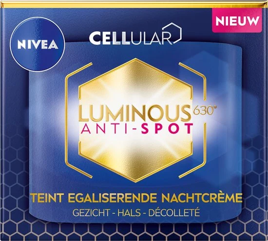 NIVEA Cellular LUMINOUS630 Anti-Spot Egaliserende Nachtcrème Gezicht - 50 ml