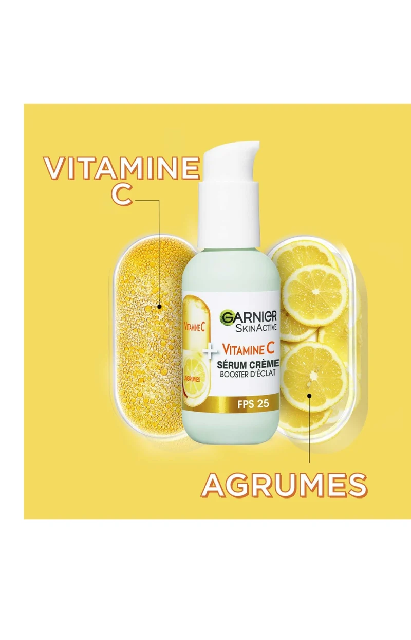 Sérum crème SPF 25 - Vitamine C - Peaux ternes