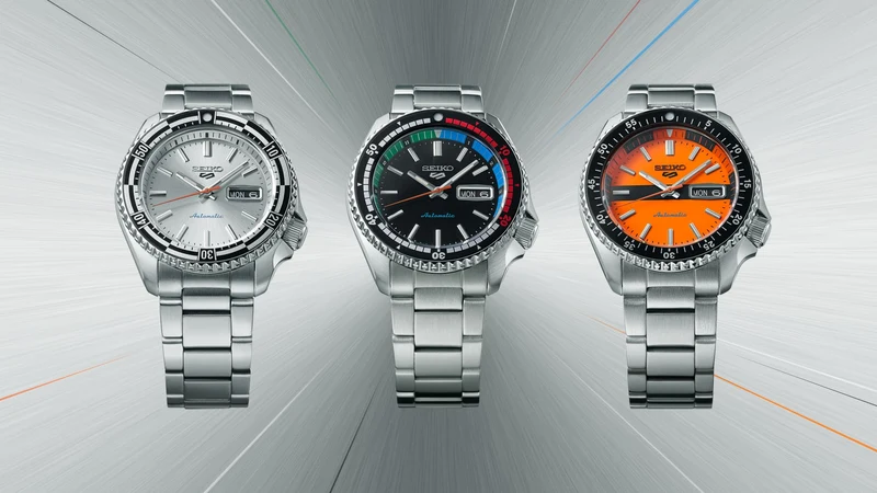 Seiko 5 Sports Retro Color Collection Special Edition Men's Watch SBSA217 Silver