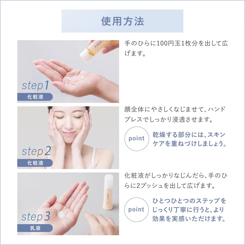 FANCL Enrich Plus Milk Lotion Succinate Anti-Aging Toner 60 Doses