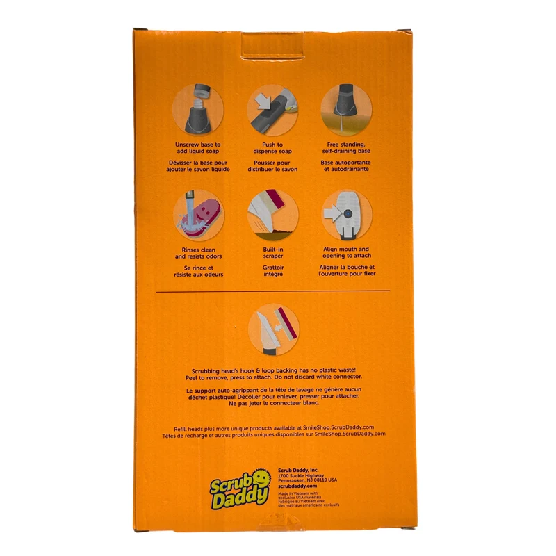 SCRUB DADDY - Ensemble Distributeur de Savon à Vaisselle Dish Daddy