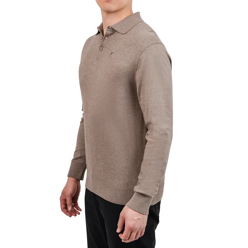 UNITED COLORS OR BENETTON - Polo en Tricot à Manches Longues pour Homme