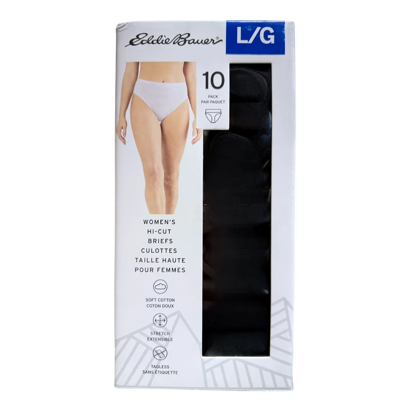 EDDIE BAUER - Paquet de 10 Culottes Taille Haute pour Femme