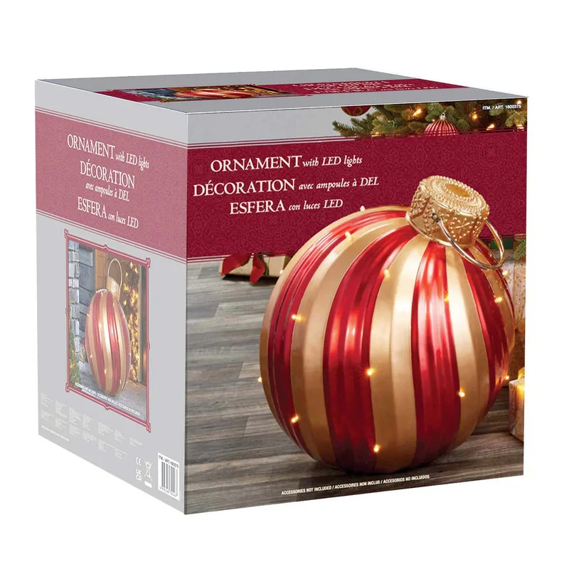 Décoration de Noël Surdimensionnée avec Ampoules à DEL