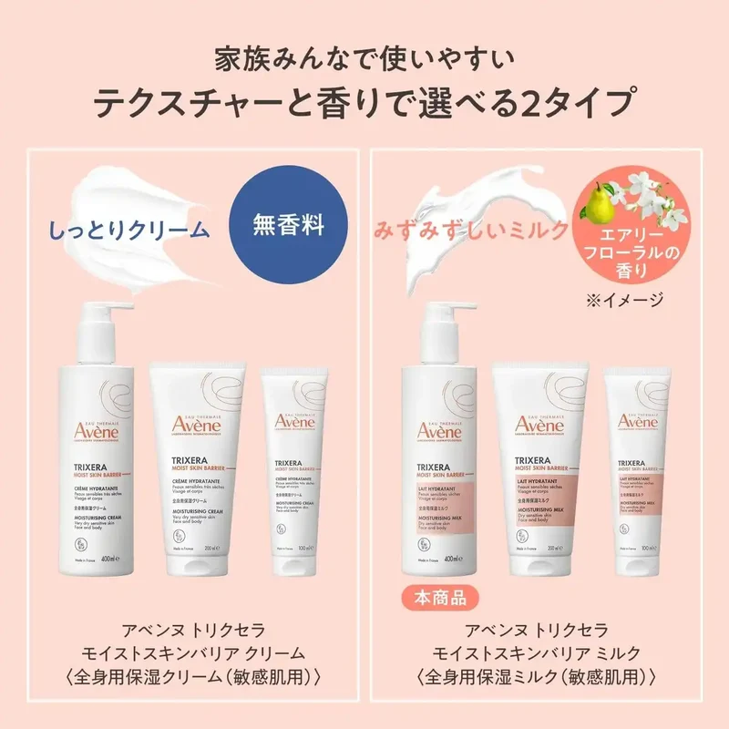 Avene Trixera Moist Skin Barrier Milk Body Cream 400ml Milky Scent