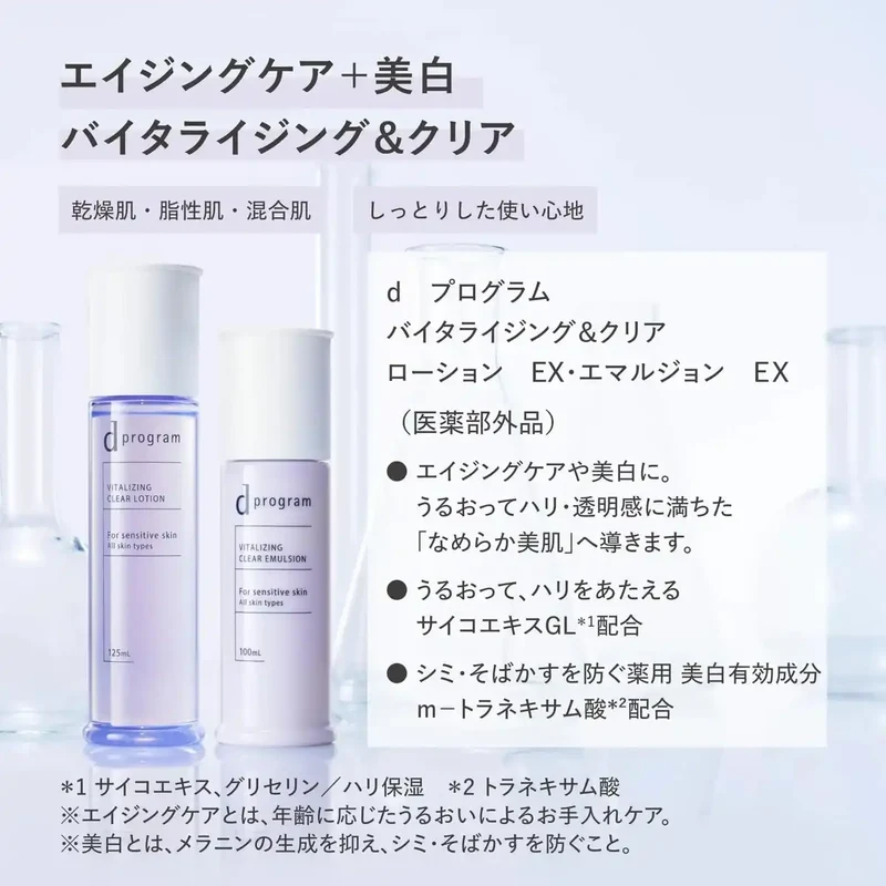 Shiseido d Program Vitalizing & Clear Emulsion EX 100ml