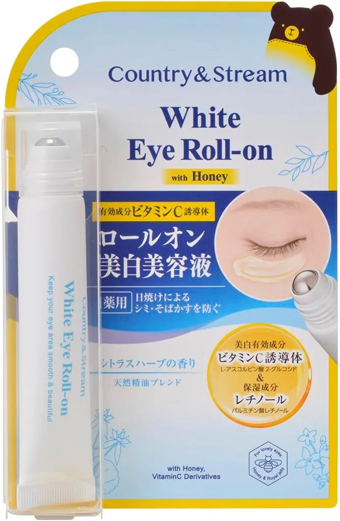 Natural Eye Roll-On Serum with Niacinamide and Retinol 15ml by Country&Stream