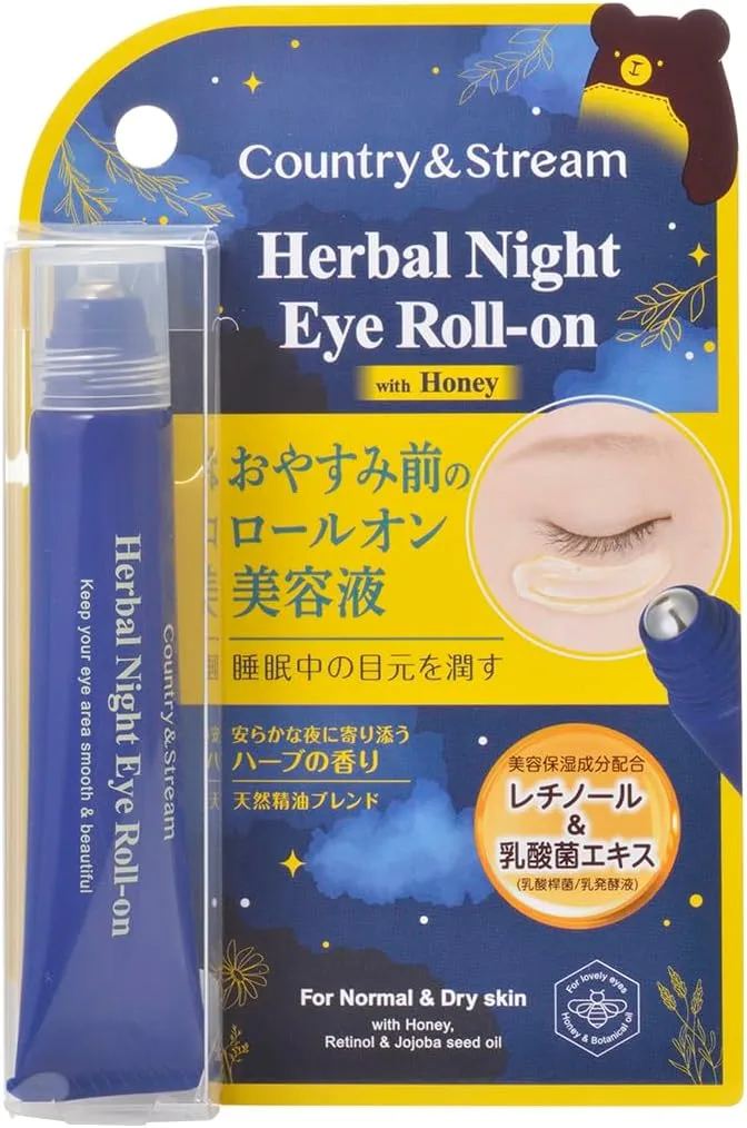Natural Eye Roll-On Serum with Niacinamide and Retinol 15ml by Country&Stream