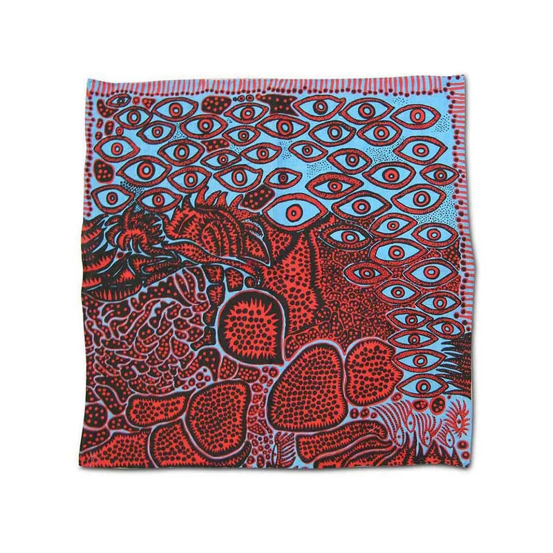 Yayoi Kusama Eyes of Mine Handkerchief Red 40 x 40 cm
