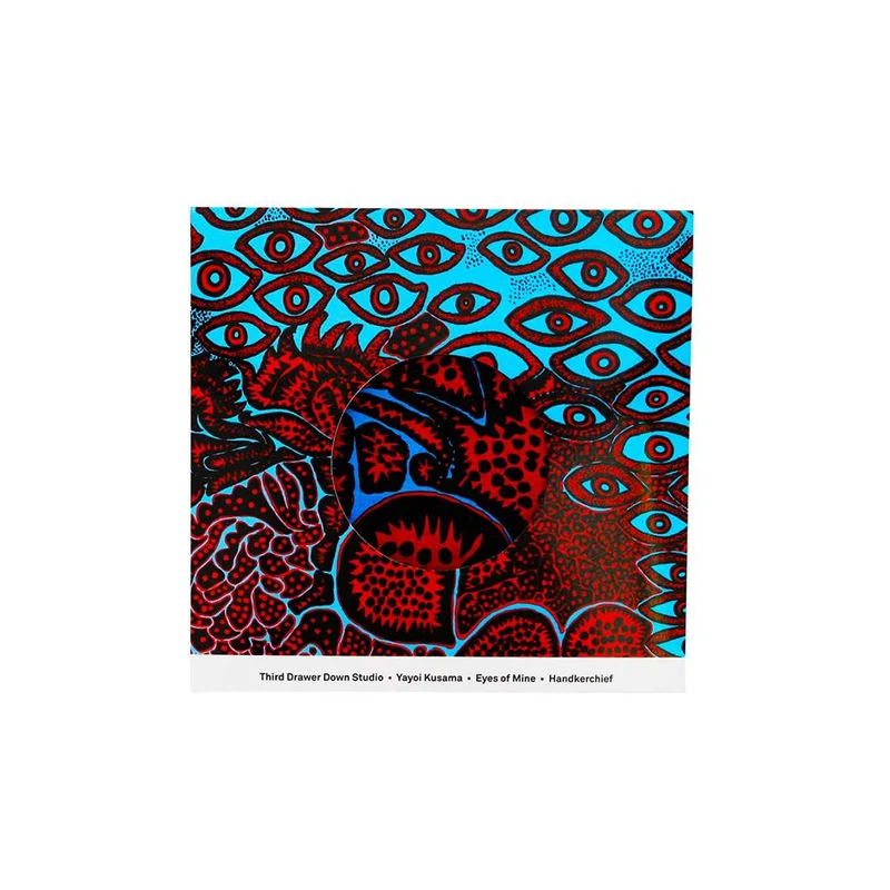Yayoi Kusama Eyes of Mine Handkerchief Red 40 x 40 cm