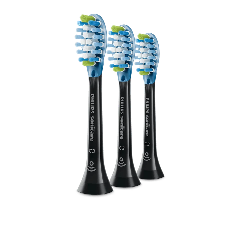 Philips Sonicare C3 Premium Clean Heads HX9043/91 Black 3 Pack