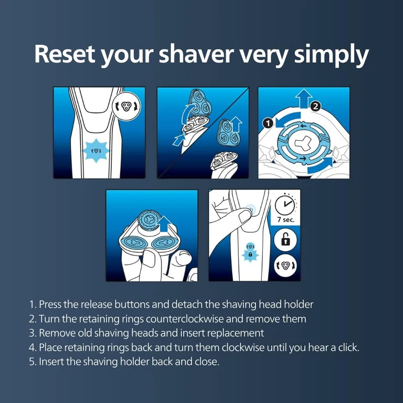 Philips SH71/51 Replacement Shaving Heads for S7000 and S5000
