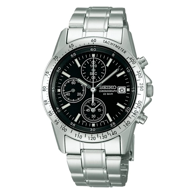 SEIKO Selection Men's Quartz Chronograph Watch SBTQ041 Silver