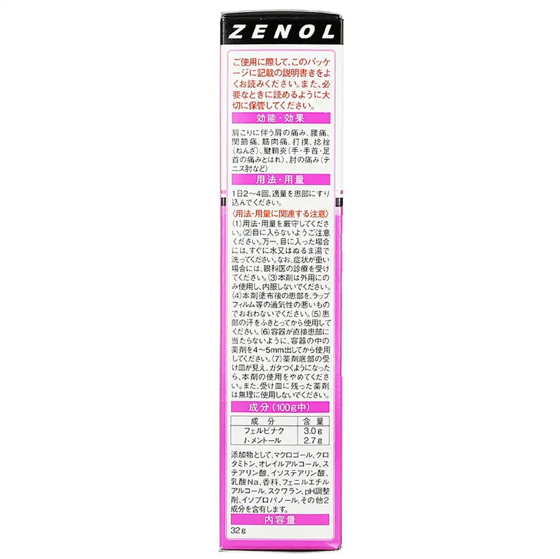 Zenor Zenol Exam Fx 32G - [Class 2 OTC Drug] for Pain Relief