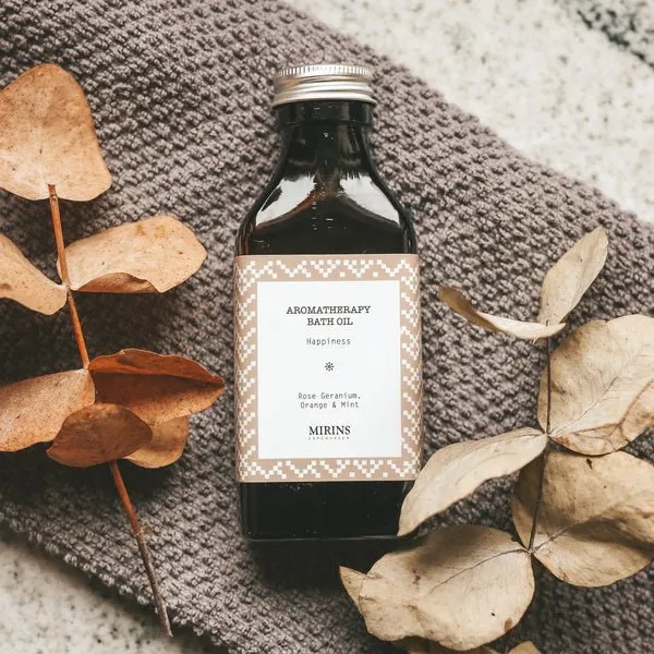 Bath Oil Happiness - Rose Geranium, Orange & Mint 100 ml