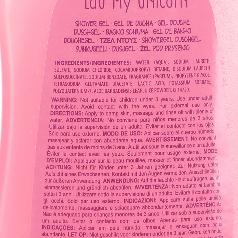 Gel douche licorne