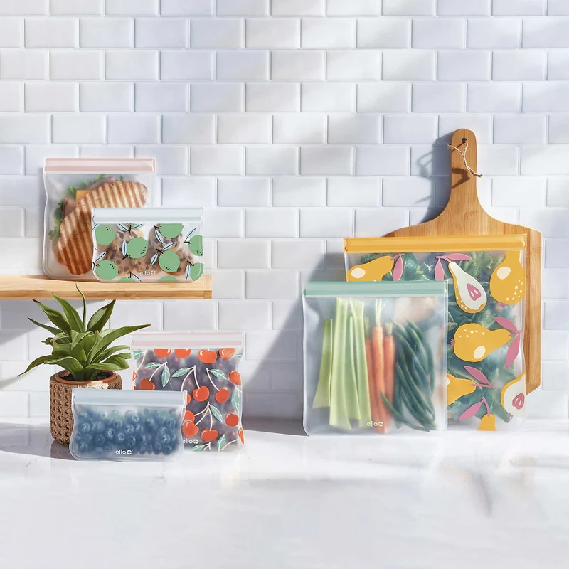 ELLO - Ensemble de 14 Sacs Réutilisables pour Aliments