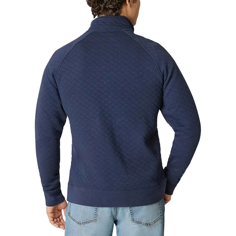 EDDIE BAUER - Chandail Matelassé avec Ouverture un Quart à Boutons-Pression pour Homme