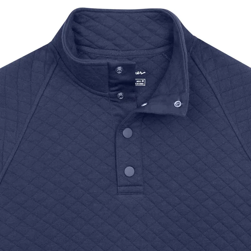 EDDIE BAUER - Chandail Matelassé avec Ouverture un Quart à Boutons-Pression pour Homme