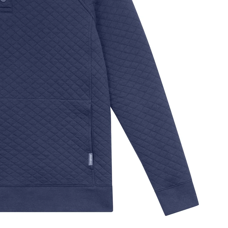 EDDIE BAUER - Chandail Matelassé avec Ouverture un Quart à Boutons-Pression pour Homme