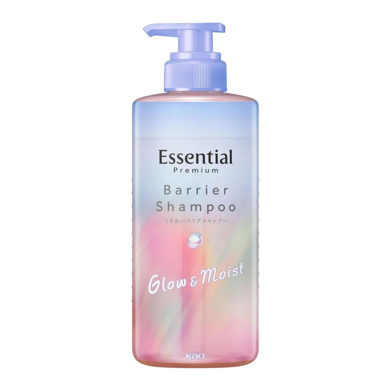 Essential Premium Moisture Barrier Shampoo Glow & Moist Pump 450ml