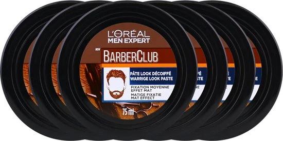 L'Oréal Paris Men Expert Barber Club Wax - Warrige Look - 75 ml - 6x