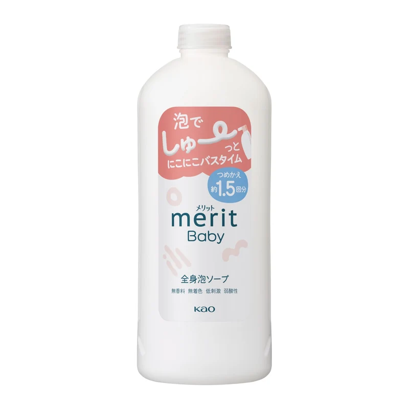 Merit Baby Body Foaming Soap Refill 450ml Fragrance-Free Hypoallergenic