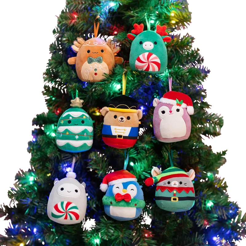 SQUISHMALLOWS - Ensemble de 8 Peluches des Fêtes