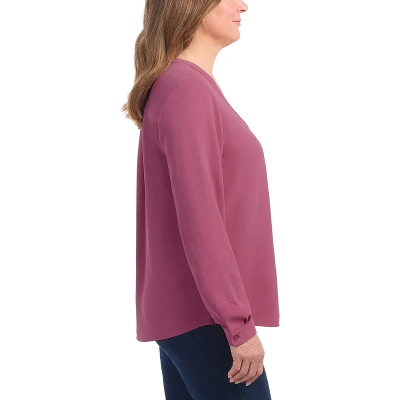 DALIA - Chemisier en Crêpe à Manches Longues pour Femme