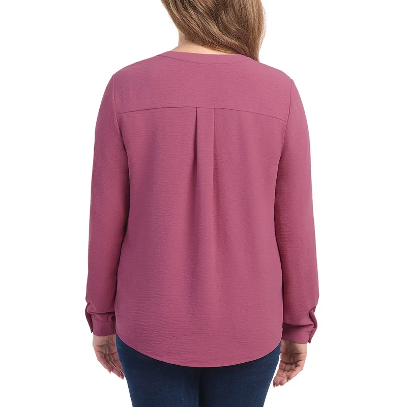 DALIA - Chemisier en Crêpe à Manches Longues pour Femme