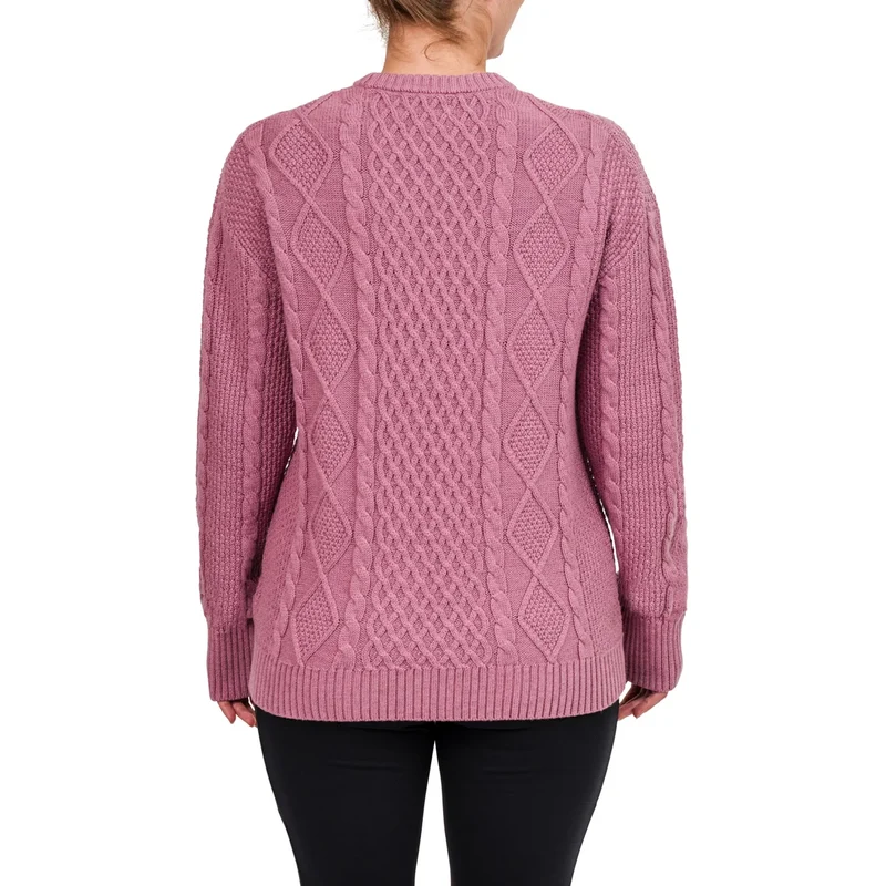 KERSH - Chandail en Tricot en Laine Mérinos pour Femme
