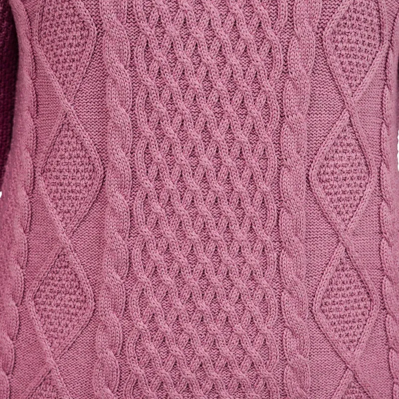 KERSH - Chandail en Tricot en Laine Mérinos pour Femme
