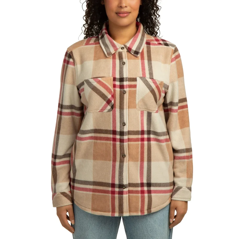 REALTREE - Veste-Chemise en Molleton Contrecollé pour Femme