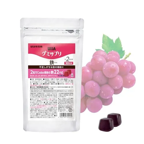 Uha Miku Candy Iron & Folic Acid Gummy Supplement Acai Flavor Daily Supply