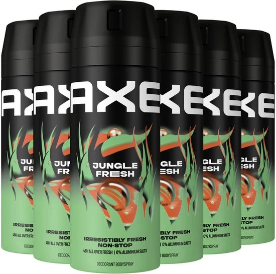 AXE - Deodorant Bodyspray - Jungle Fresh - 6 x 150 ml - Voordeelverpakking
