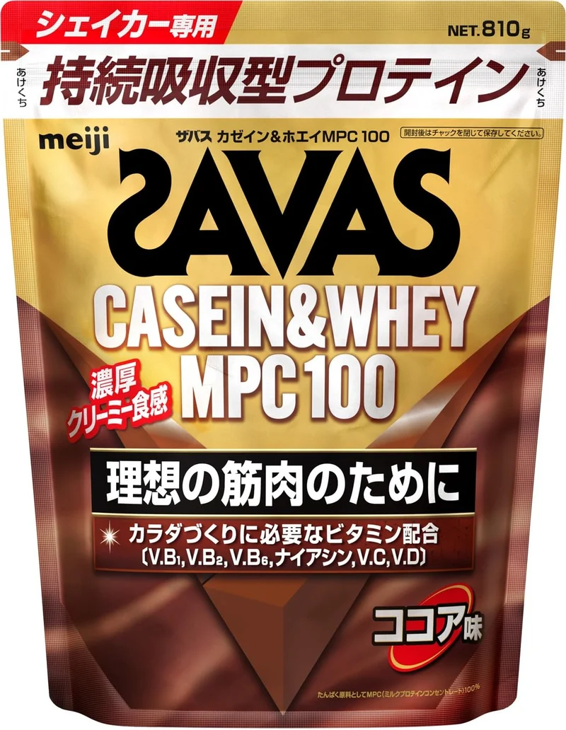Meiji SAVAS Casein and Whey MPC100 Cocoa 810g