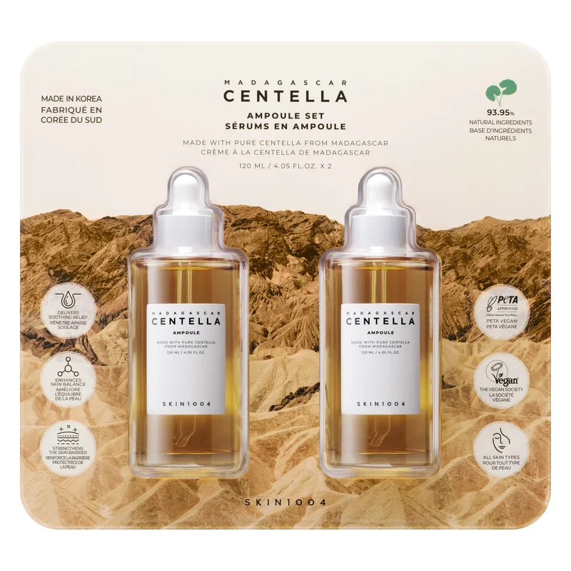 SKIN1004 - Paquet de 2 Sérums en Ampoule Madagascar Centella