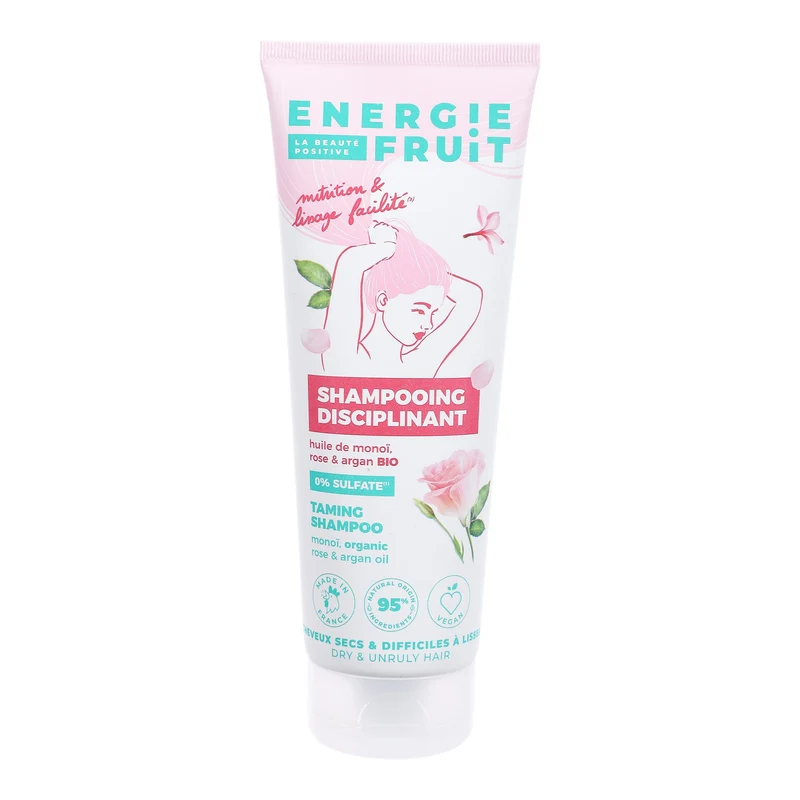 Shampoing disciplinant huile de monoï rose et argan